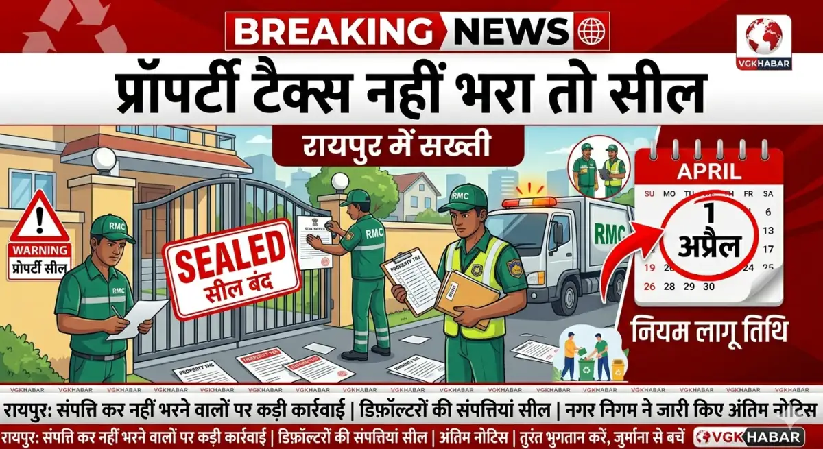 रायपुर प्रॉपर्टी टैक्स नहीं भरा तो सील