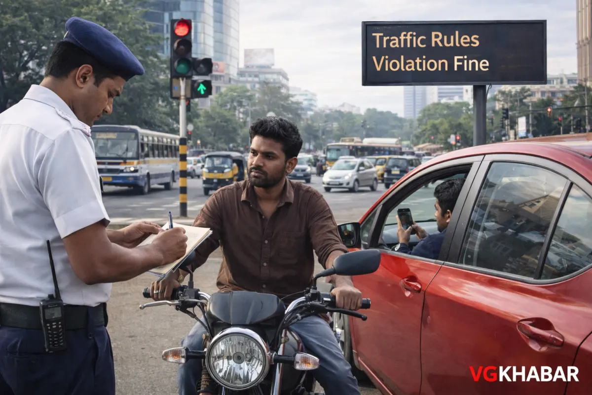 ट्रैफिक नियम तोड़े तो लगेगा भारी जुर्माना