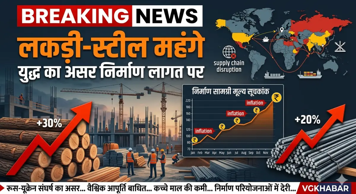 युद्ध असर से लकड़ी-स्टील महंगे