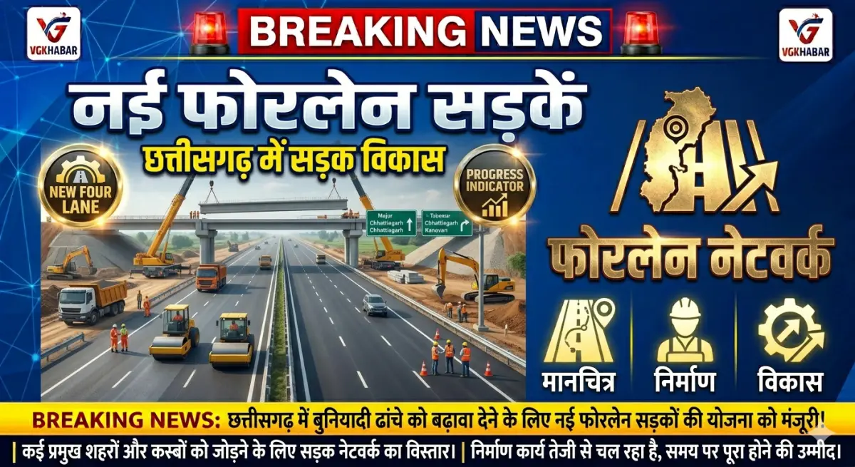 छत्तीसगढ़ में बनेंगी नई फोरलेन सड़कें