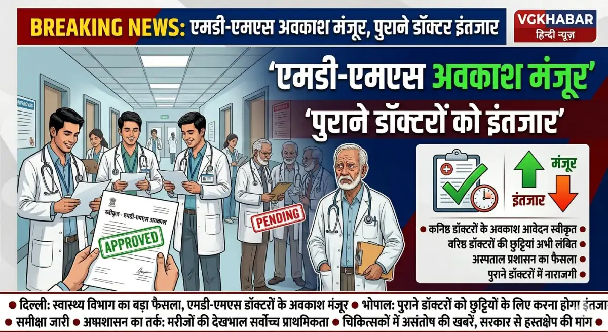 एमडी-एमएस अवकाश मंजूर, पुराने डॉक्टर इंतजार