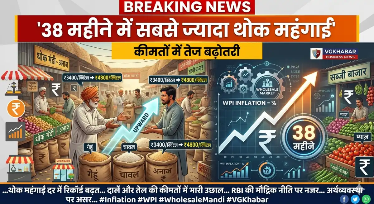 38 महीने में सबसे ज्यादा थोक महंगाई
