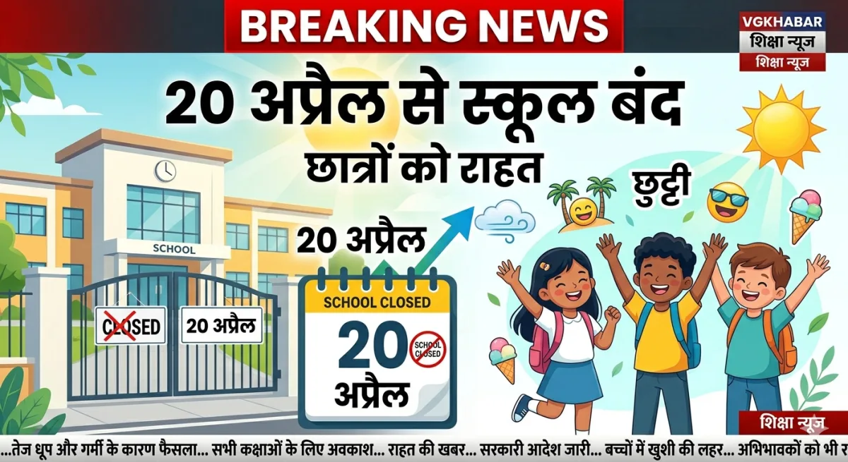 20 अप्रैल से स्कूल बंद, राहत