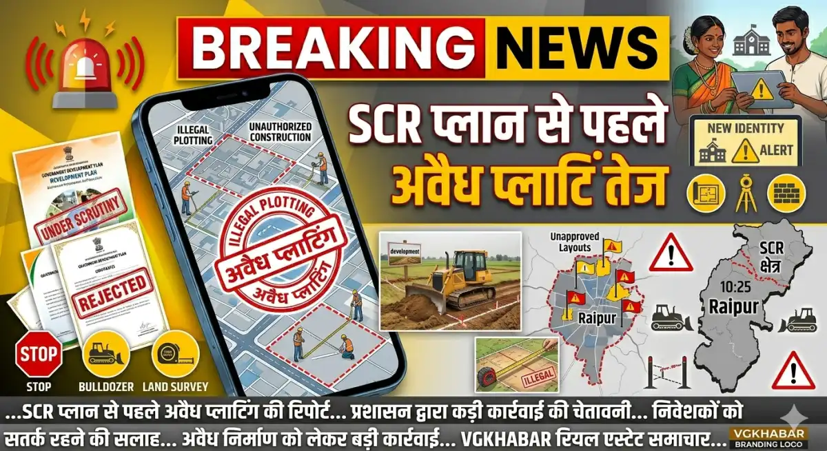 SCR प्लान से पहले अवैध प्लाटिंग तेज