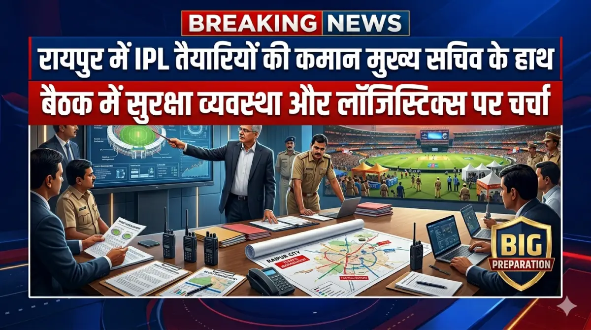 रायपुर में IPL तैयारियों की कमान मुख्य सचिव के हाथ