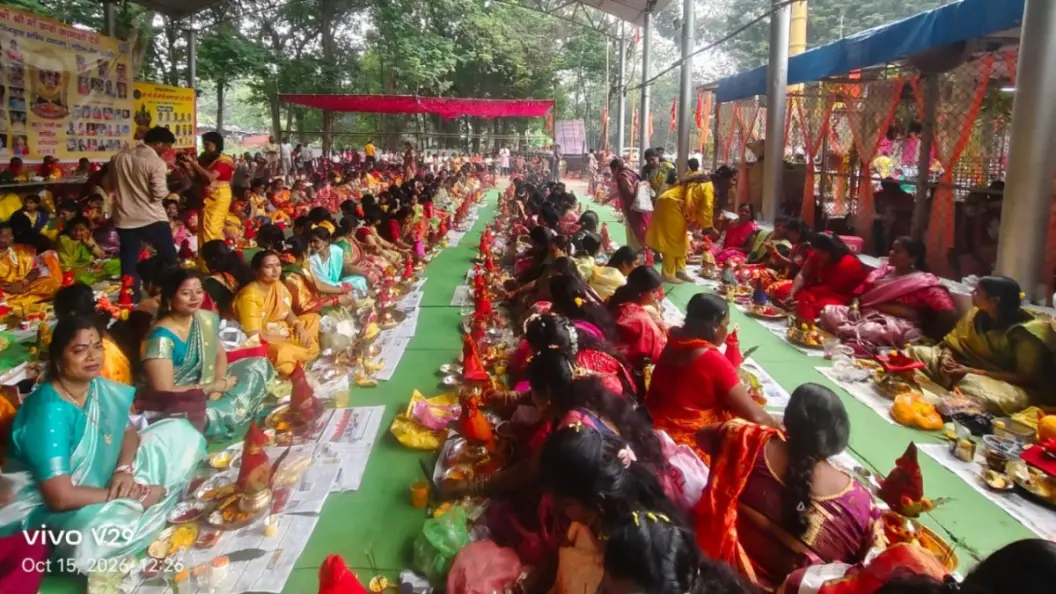 भिलाई के कांची कामाक्षी देवी मंदिर में शारदीय नवरात्रि की धूम, पूर्व विधानसभा अध्यक्ष प्रेम प्रकाश पाण्डेय ने की पूजा-अर्चना
