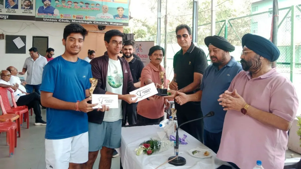 रायपुर में स्वर्गीय अजय निहलानी मेमोरियल टेनिस टूर्नामेंट का समापन विजेताओं को किया गया सम्मानित